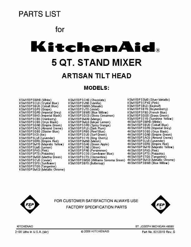KitchenAid Mixer KSM150PSCL0-page_pdf